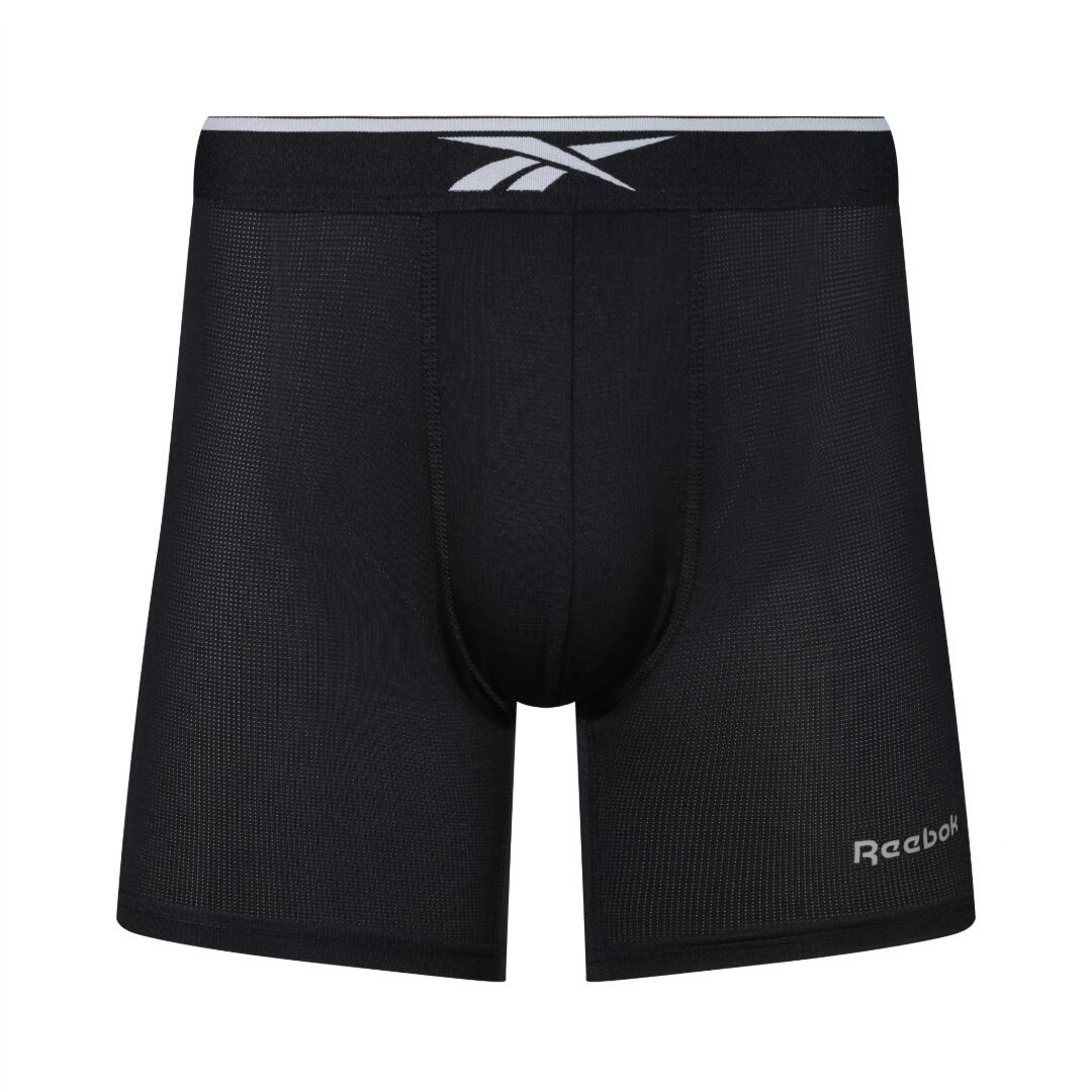 Mens Reebok 3 pack Howe Long Sports Trunks Black REEBOK Decathlon