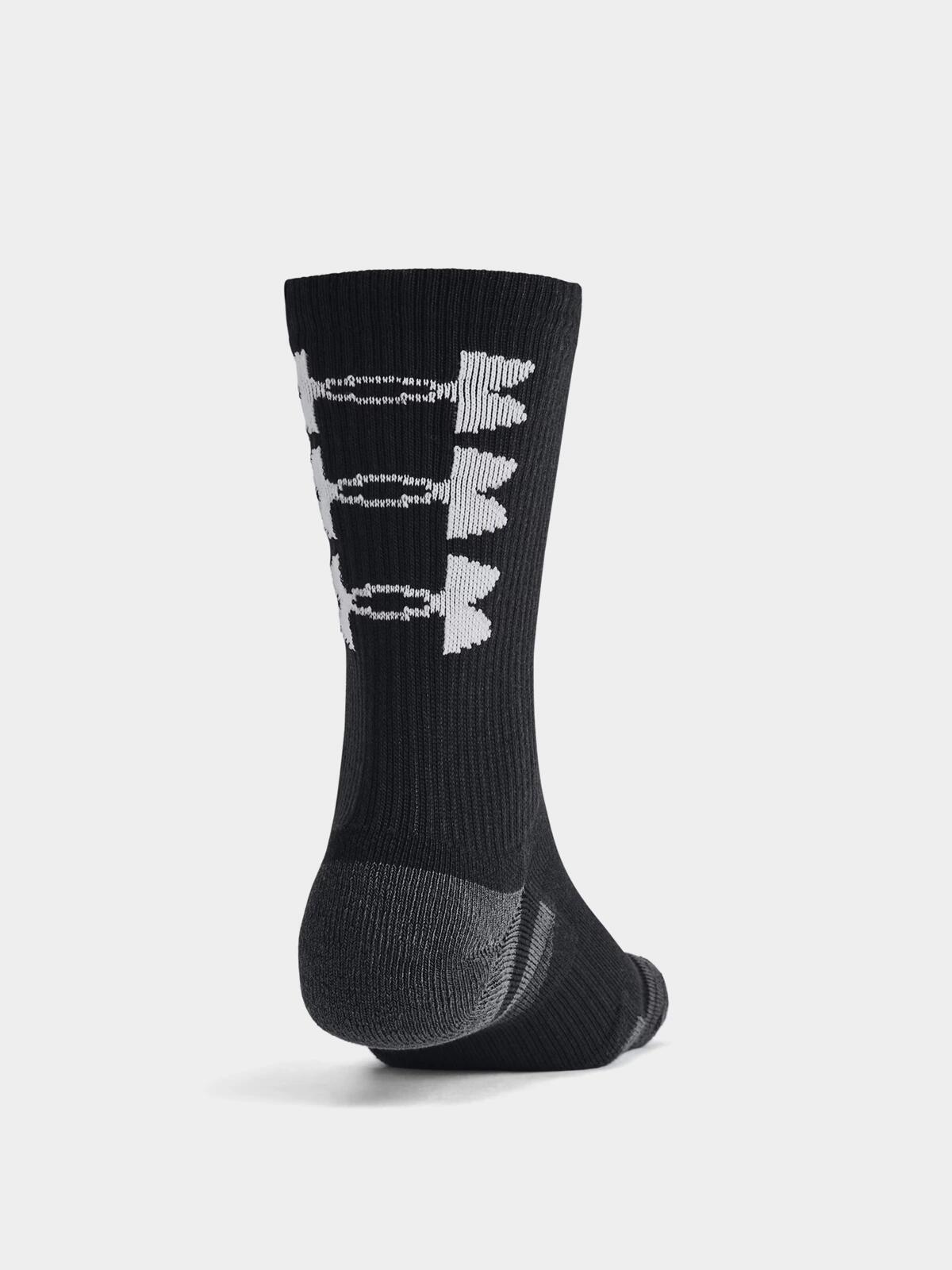 Pack de 3 pares de calcetines altos negros UA Performance Tech 5/6