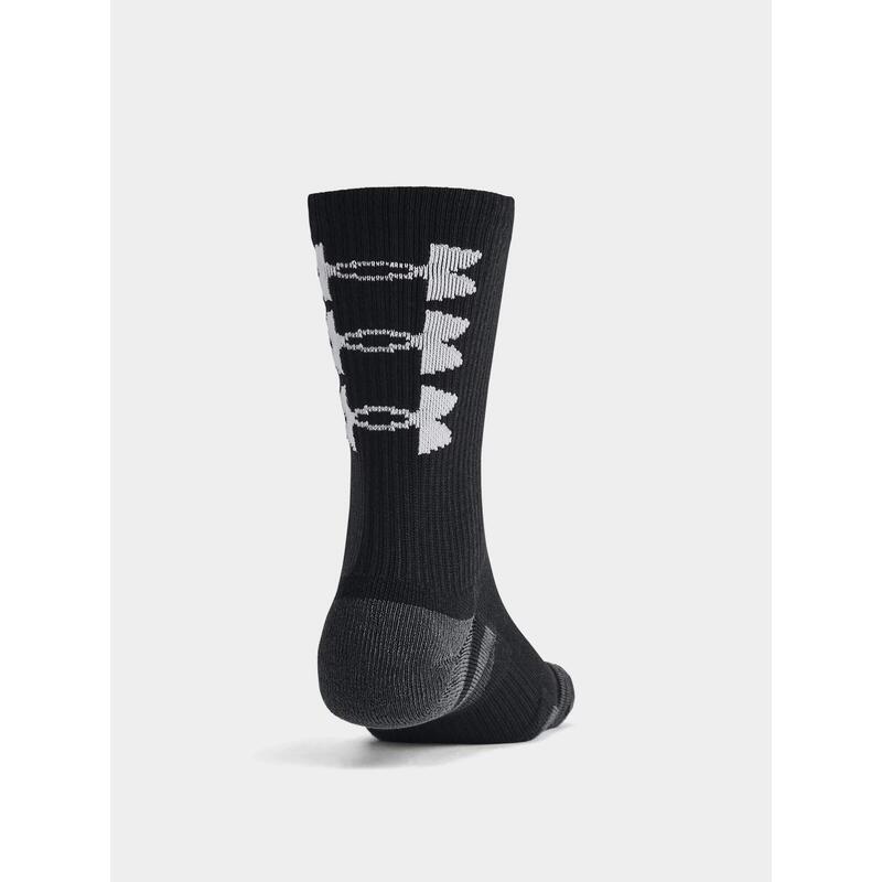 Set de 3 perechi de șosete înalte negre UA Performance Tech