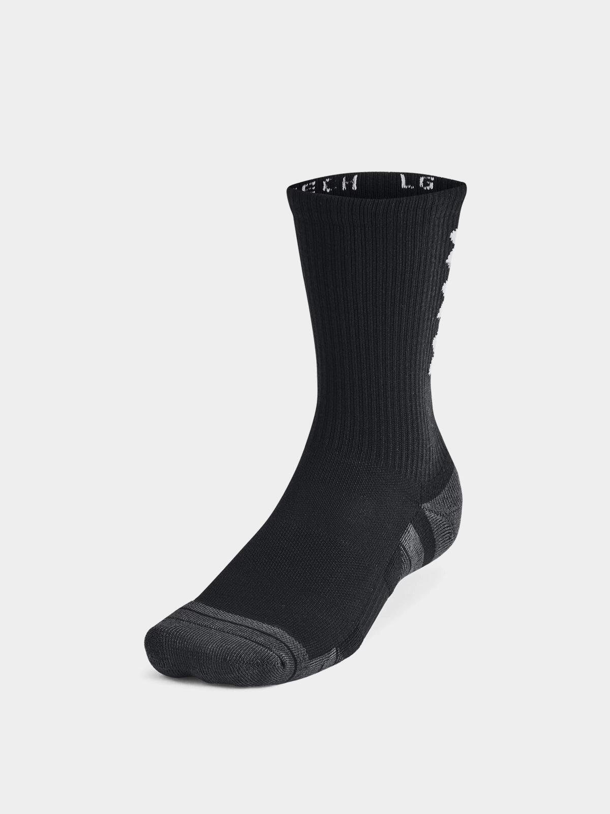 Pack de 3 pares de calcetines altos negros UA Performance Tech 4/6