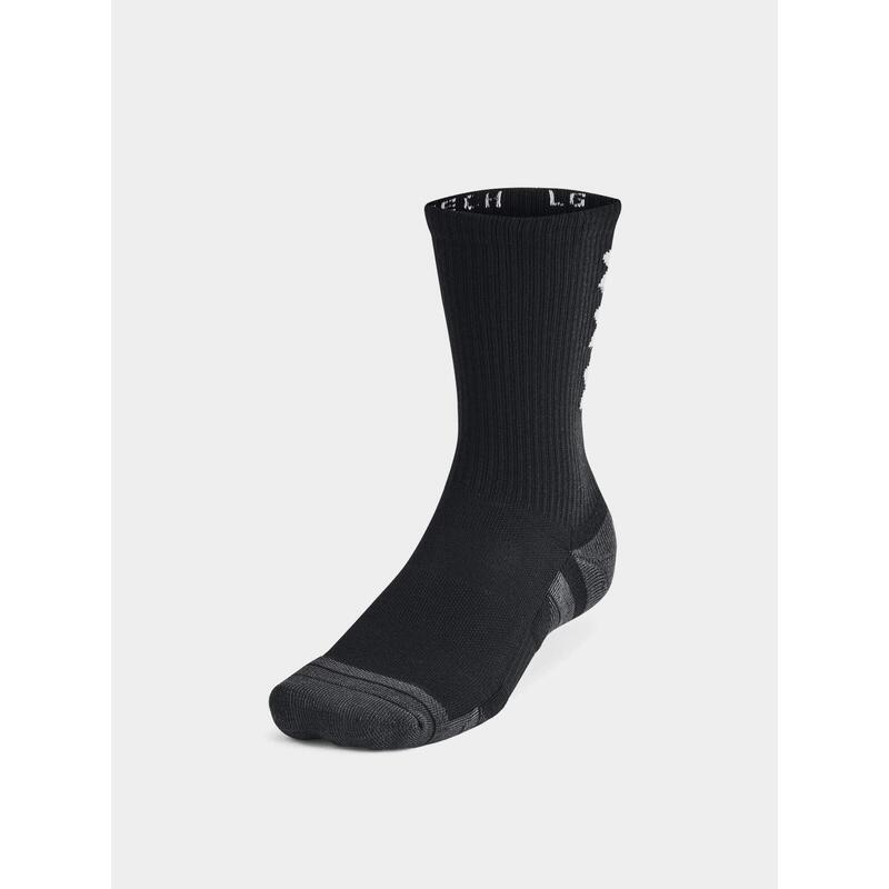 Set de 3 perechi de șosete înalte negre UA Performance Tech