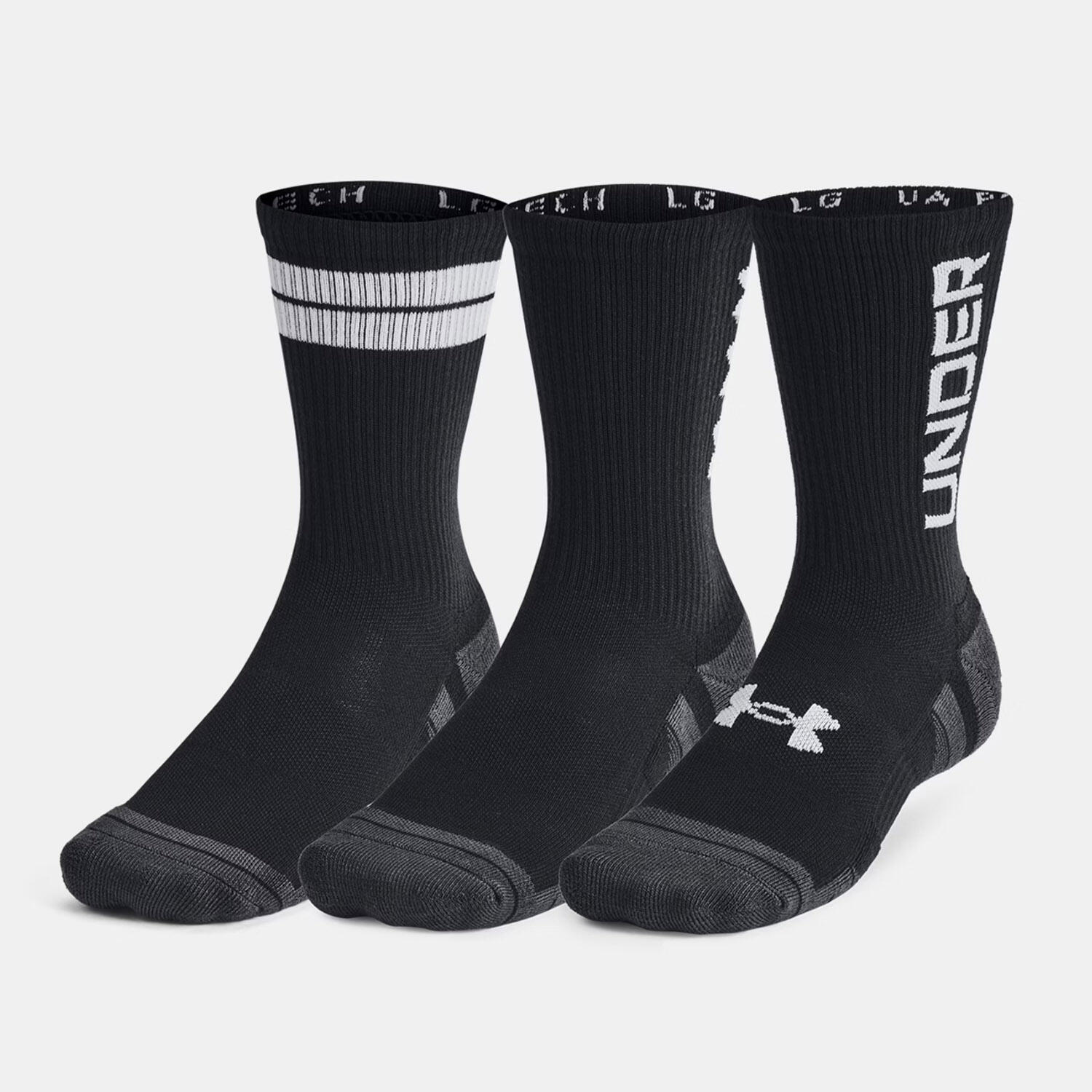 Pack de 3 pares de calcetines altos negros UA Performance Tech 2/6