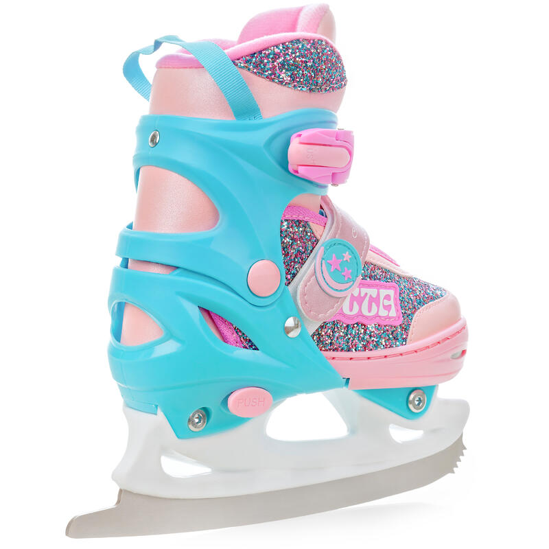 Patines 2en1 Ruedas Ajustables LED Etta Rosa/Azul