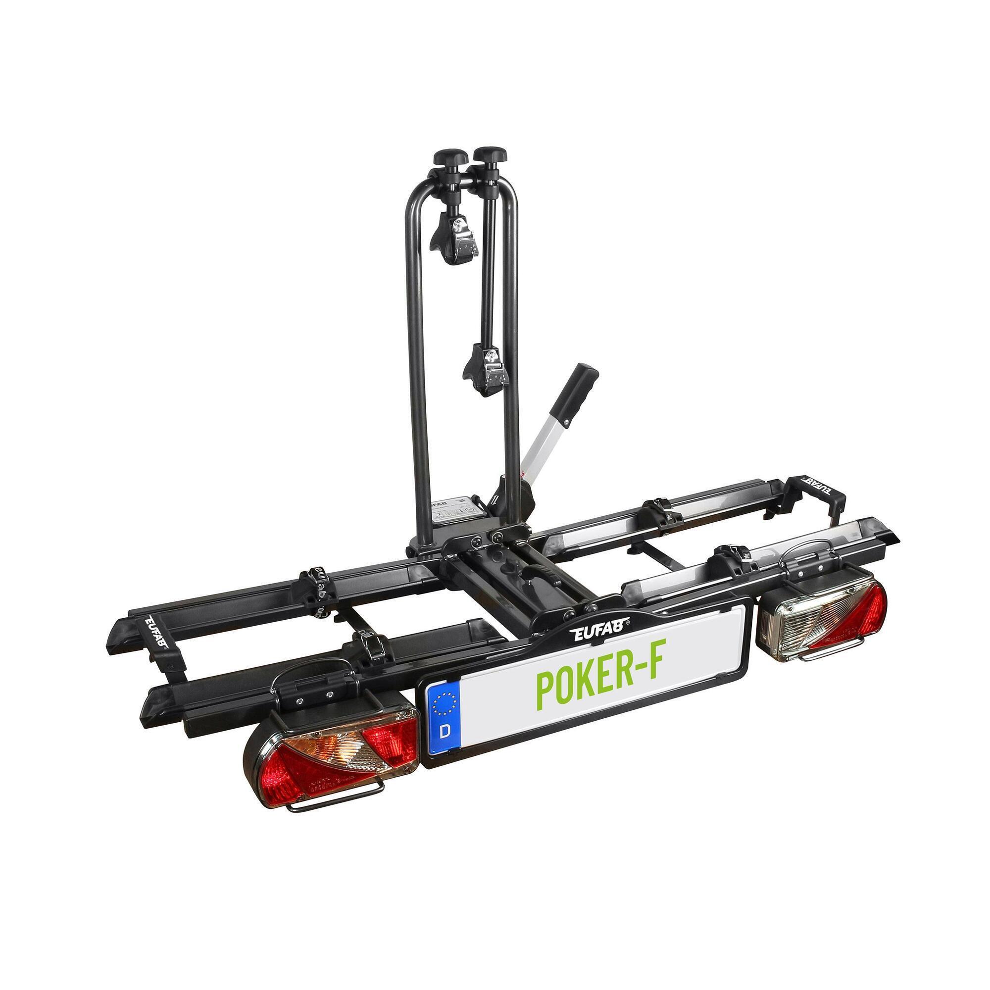 Eufab - Porte-vélos 2 Vélos Sur Attelage Poker-f Pliable Et Basculant - Eufab - Porte-vélo - Incolore - Taille Unique - Decathlon