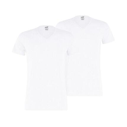 2 er Pack Puma Basic V Neck T-Shirt Men Herren Unterhemd V-Ausschnitt