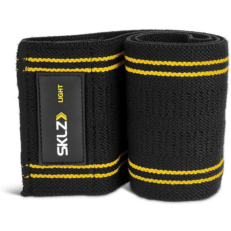 SKLZ Pro Knit Hip Light banda de resistencia negro/amarillo, intensidad ligera