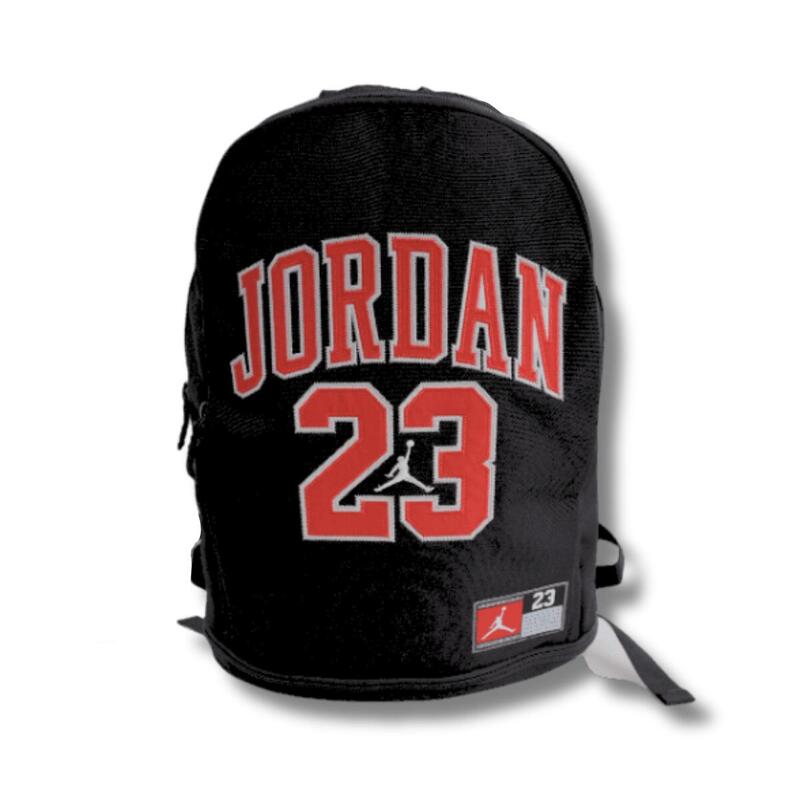 Mochila Casual Unisex Jordan 23 Jersey Backpack Black Negro. Espaciosa