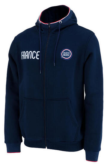 Sweat zippé à capuche France - Collection officielle ALLEZ LES BLEUS - Homme