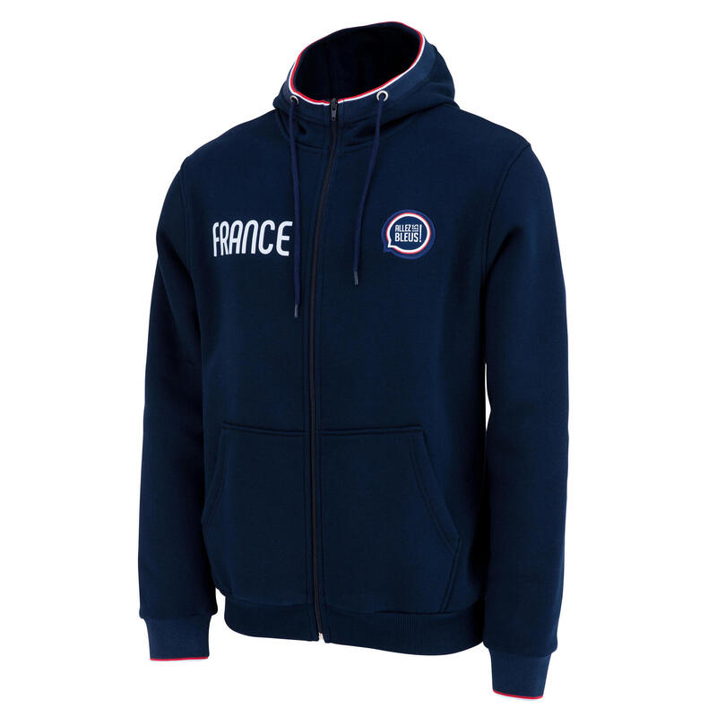Sweat Capuche Zippé Equipe De France FFF - Collection Officielle Homme