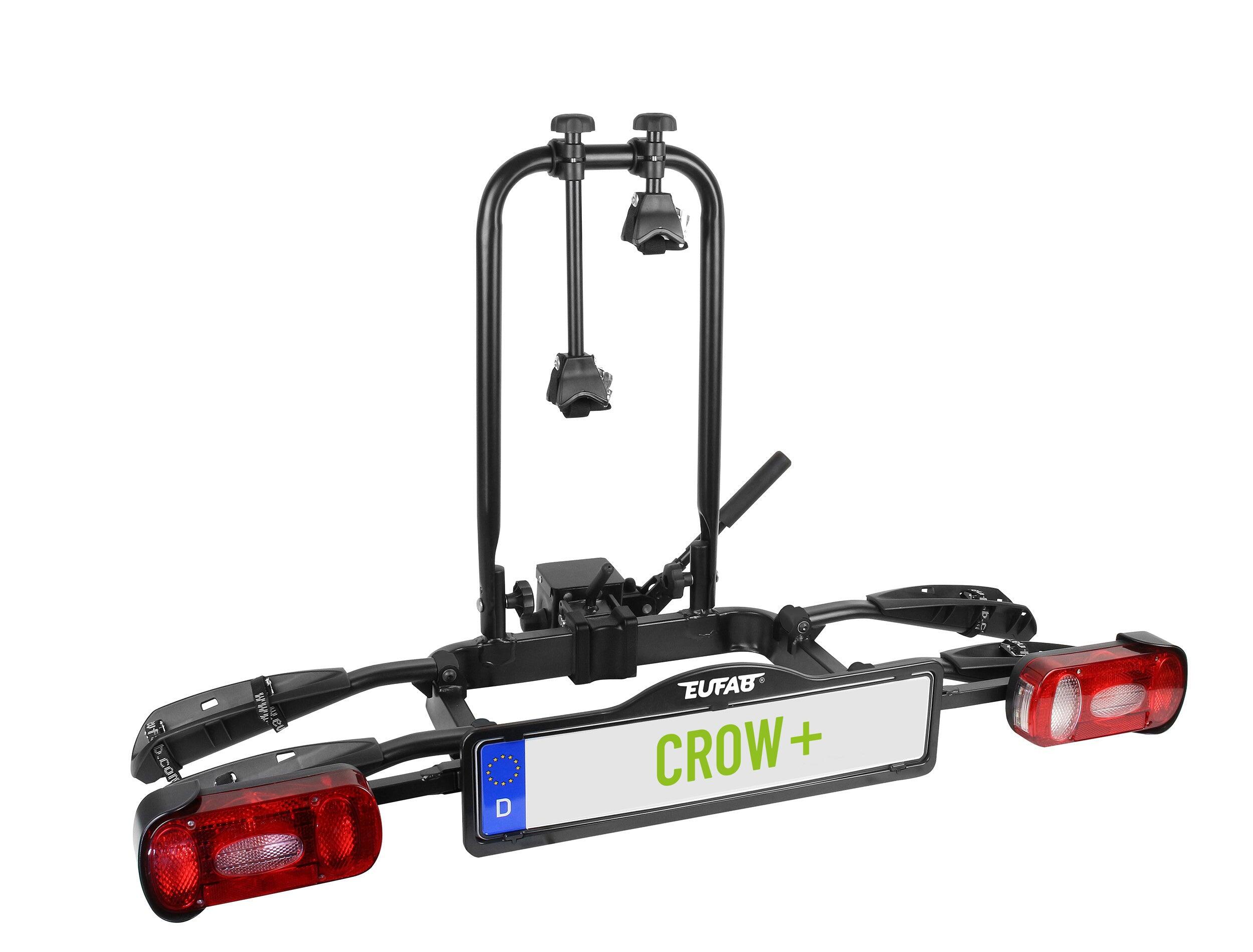 EUFAB Supporto inclinabile per 2 biciclette su attacco rimorchio CROW PLUS - EUFAB