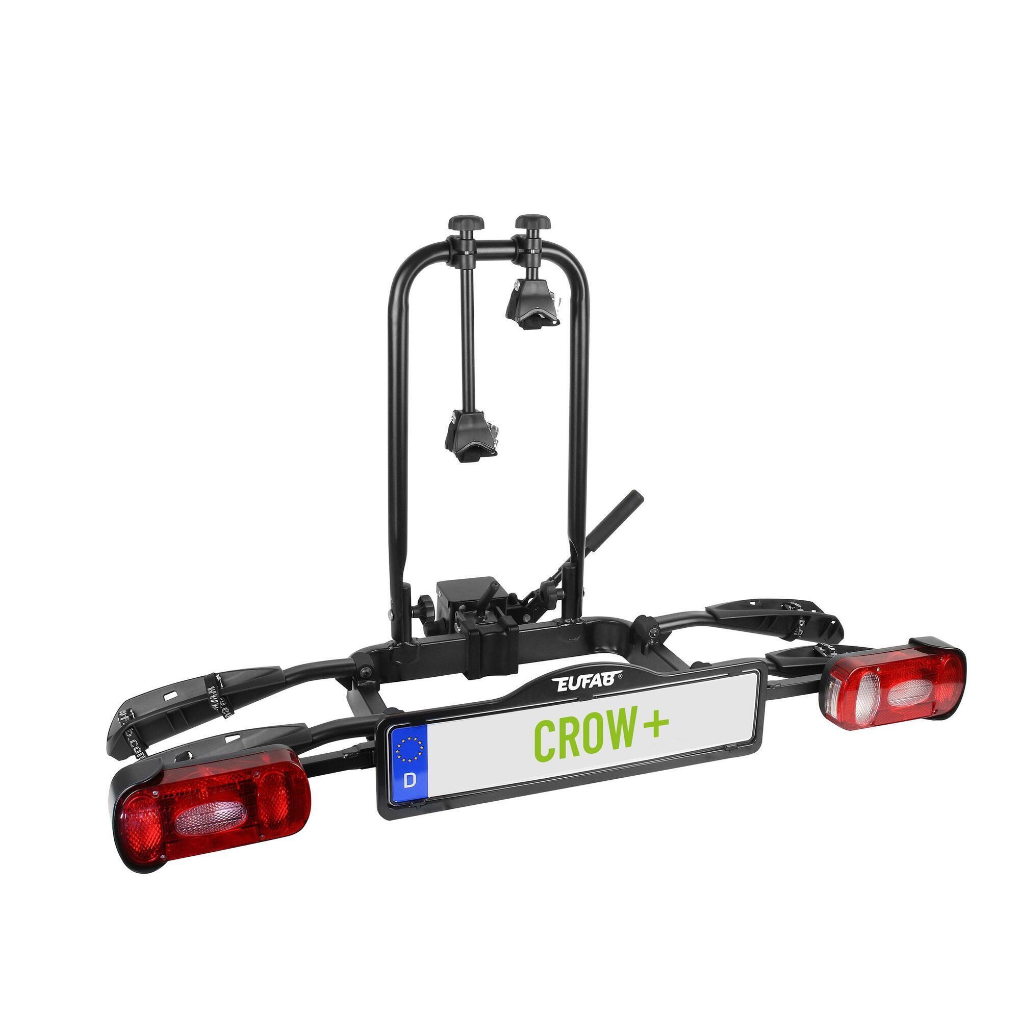 Eufab - Porte-vélos 2 Vélos Basculant Sur Attelage Crow Plus - Eufab - Porte-vélo - Incolore - Taille Unique - Decathlon