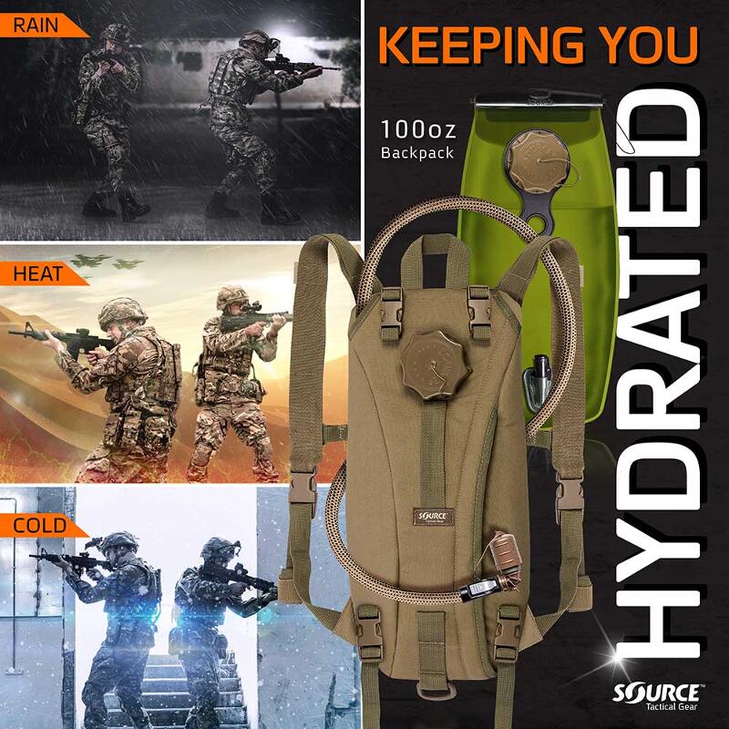 Sac d'hydratation tactique - Sac à dos avec système d'hydratation de 3 litres