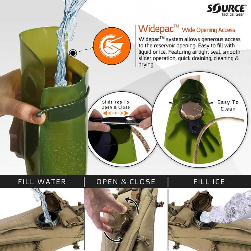 Питьевая система Source Tactical 2 л, рюкзак-гидратор, черный — фото 2