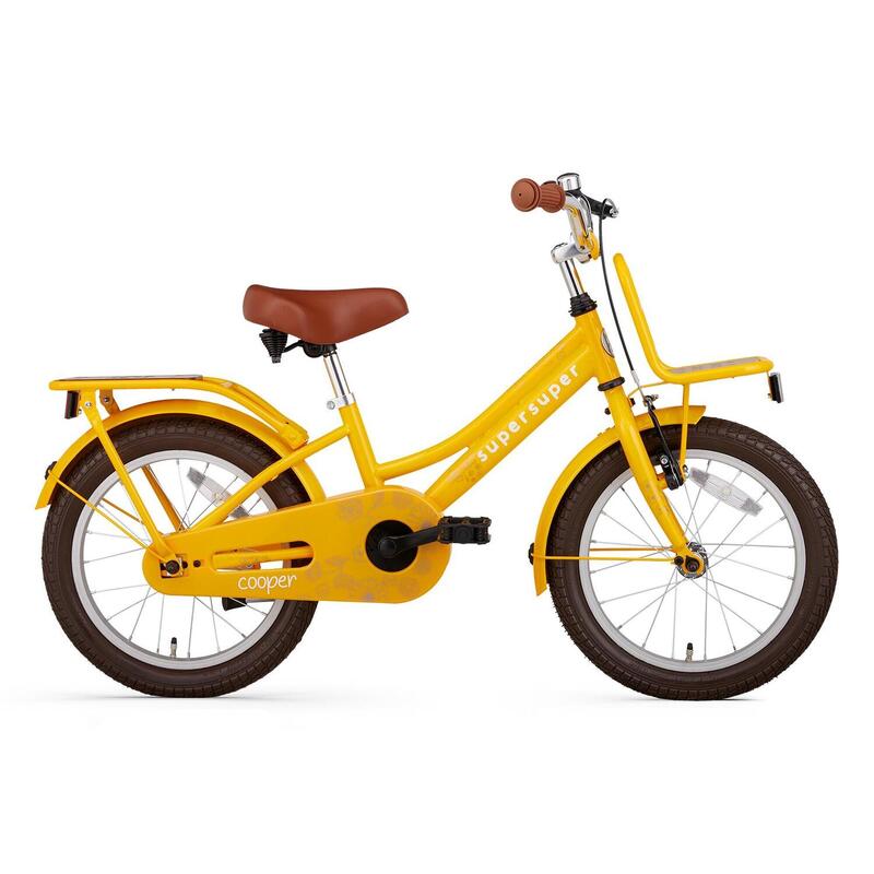 SuperSuper Cooper Bamboo Kinderfiets - 16 inch - Geel