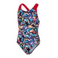Speedo Girl's Digital Allover Splashback Swimsuit - Pool 1/6