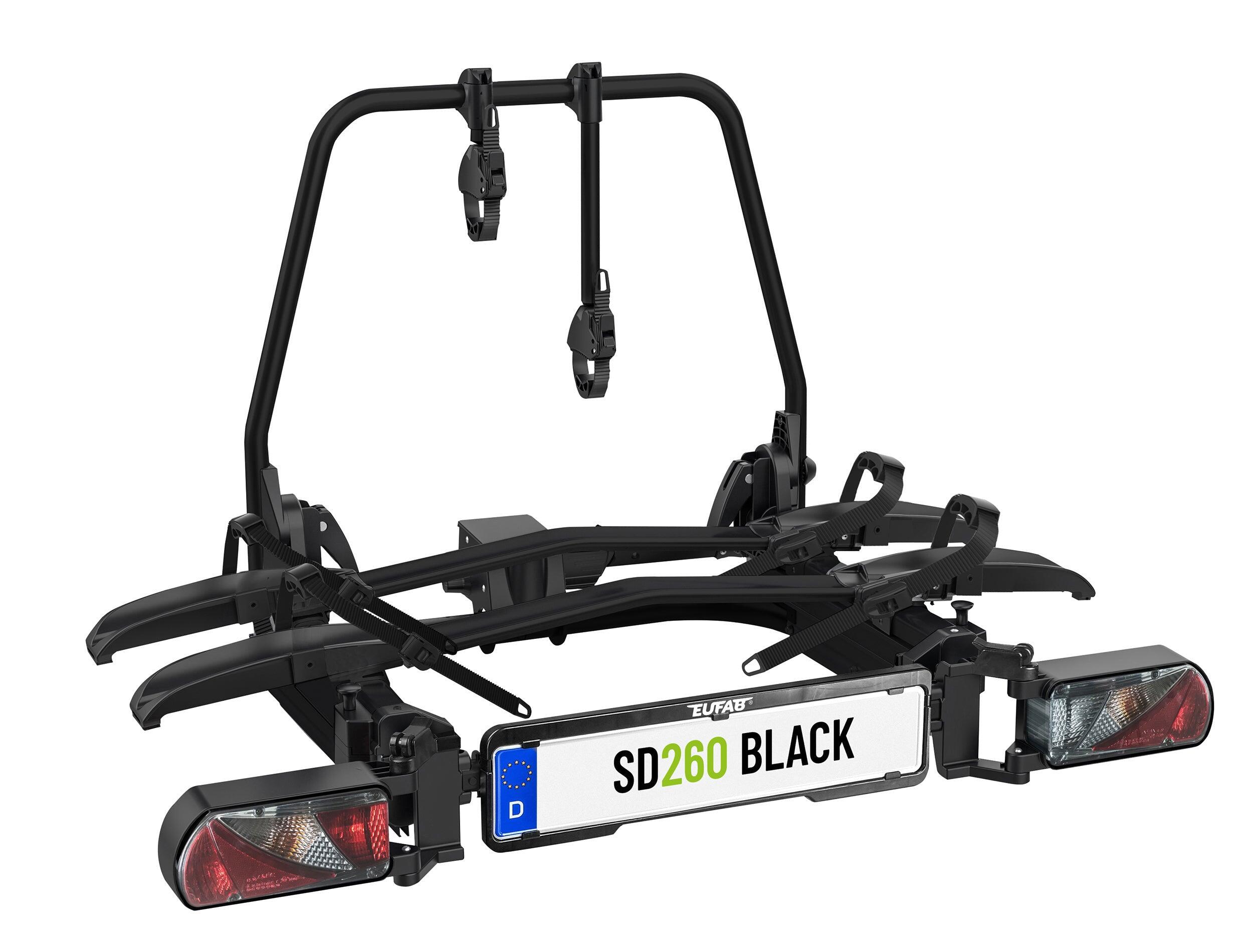 EUFAB Fahrradträger für 2 Fahrräder SD260 Schwarz EUFAB speziell für Flügeltüren