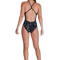 Maiô Speedo Allover Rippleback - Preto/ Cinza-escuro EUA/ Branco - Tamanho 32 2/7