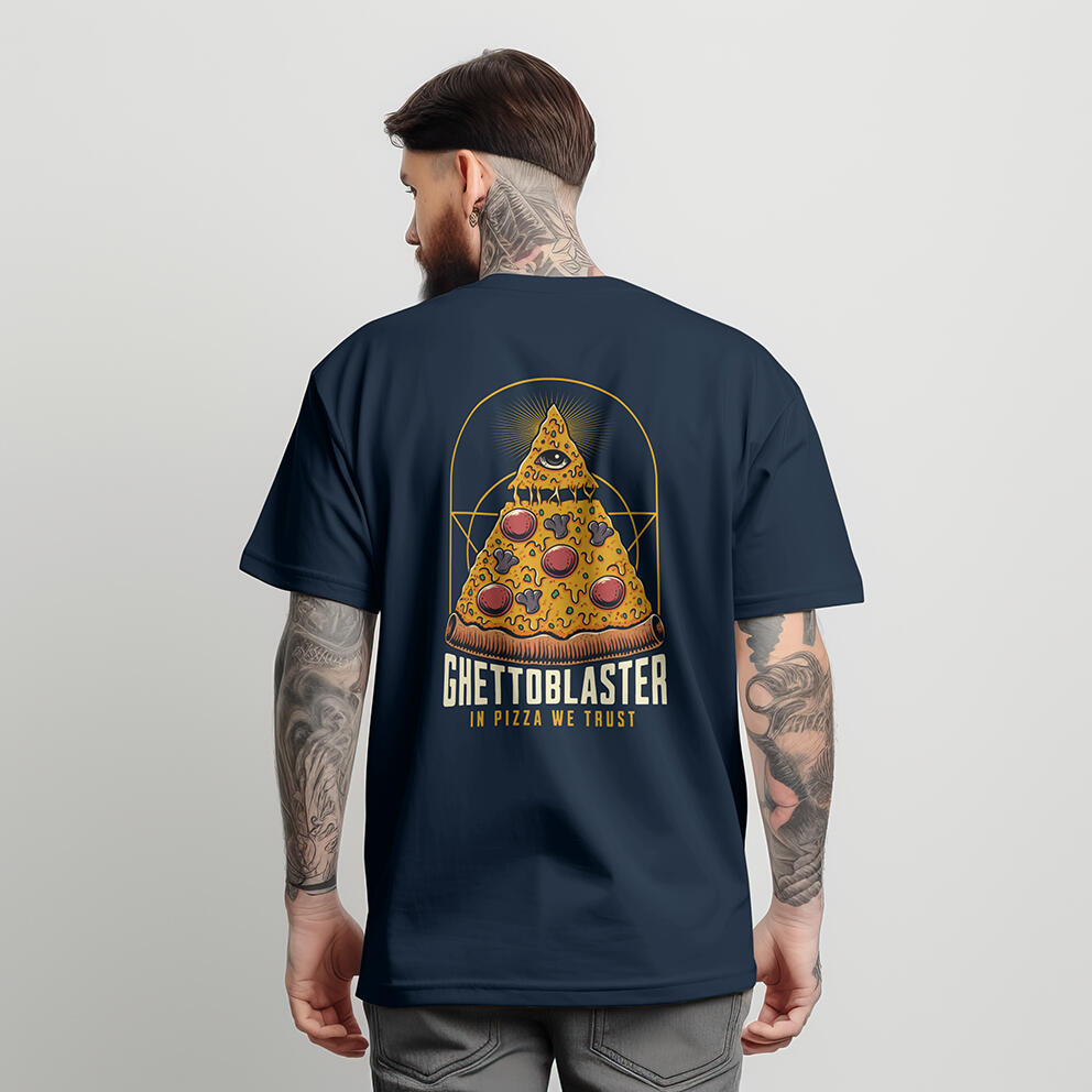 T-shirt Ghettoblaster Pizza Trust navy 3/3