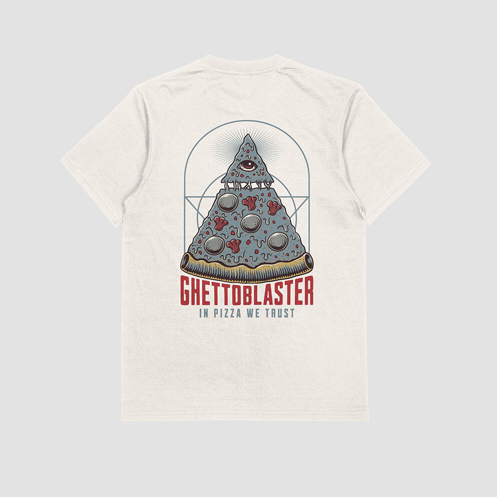 GHETTOBLASTER T-shirt Ghettoblaster Pizza Trust off white