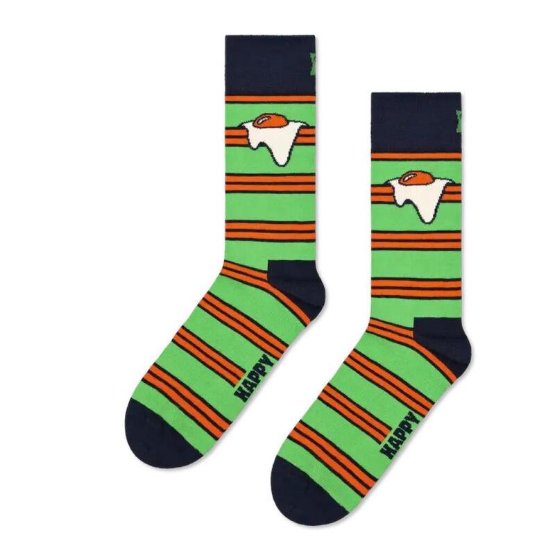 Calcetines Hombre Happy Socks Egg On Stripe Verde