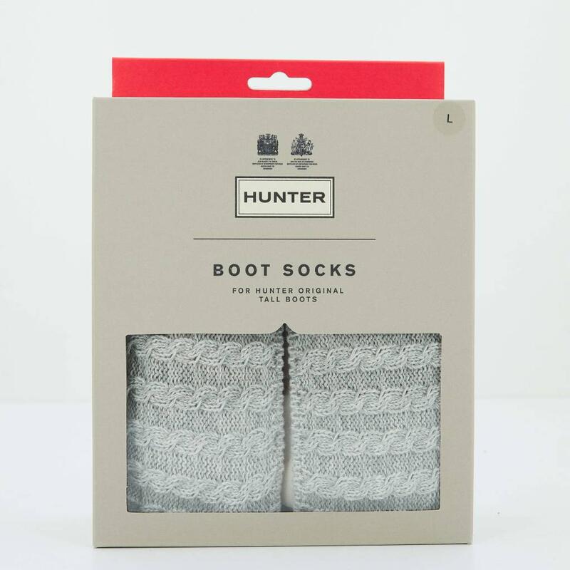 Calcetines Mujer Hunter Tall Mini Cable Gris