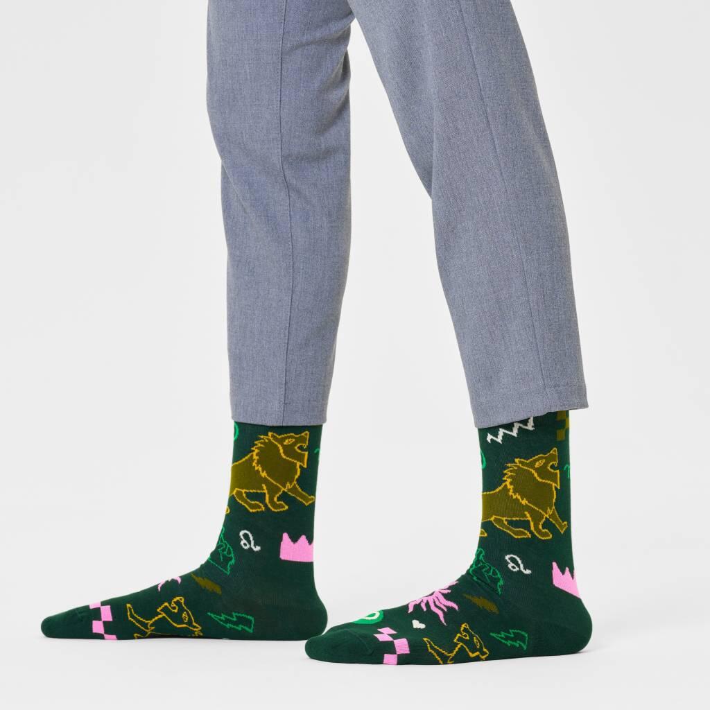 Meias Happy Socks Modelo Leo Sock Cor Verde 2/5