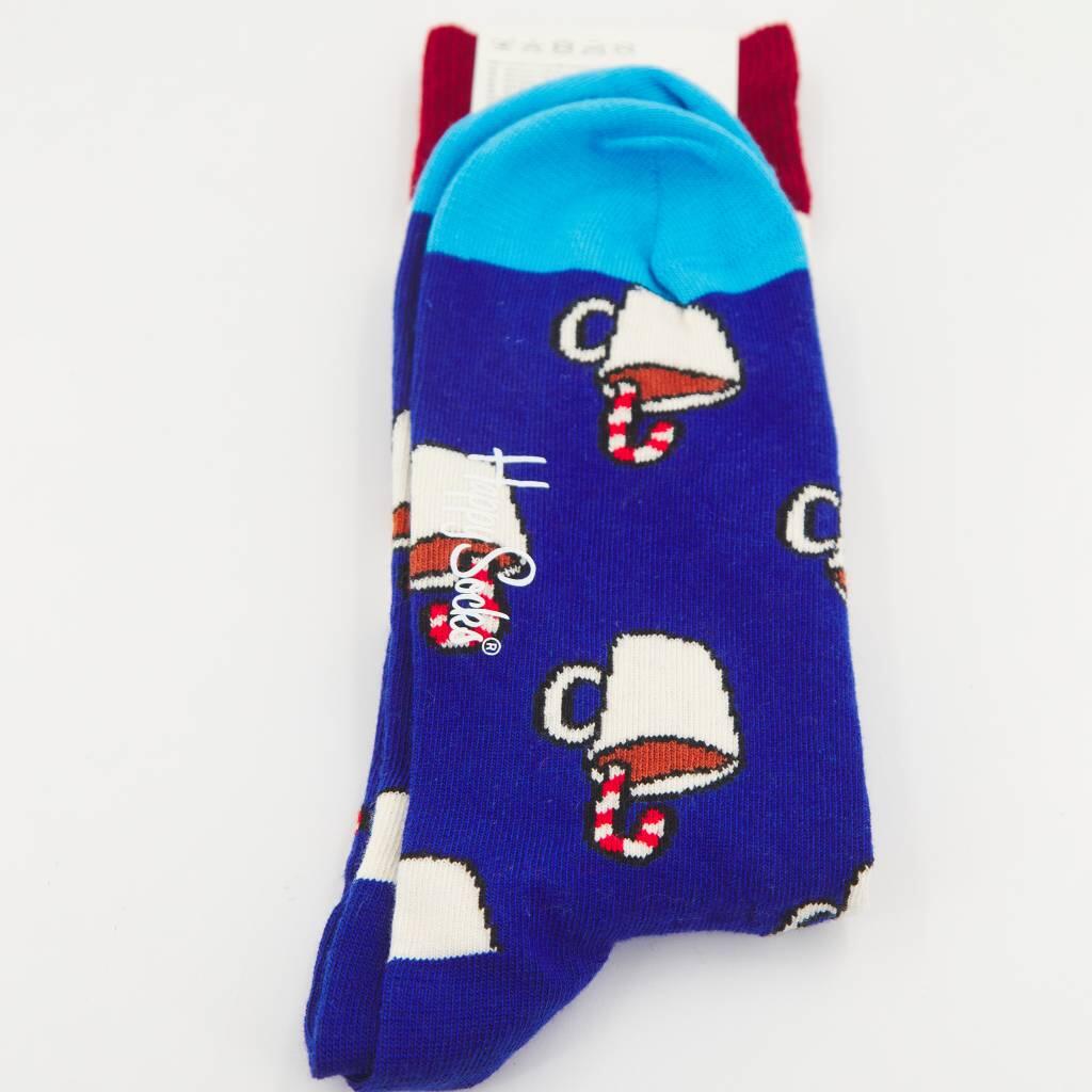 Meias Happy Socks Modelo Candy Cane Cocoa Cor Azul 2/5