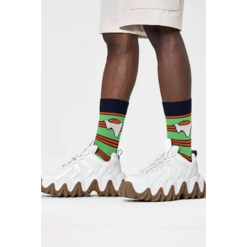 Calcetines Hombre Happy Socks Egg On Stripe Verde