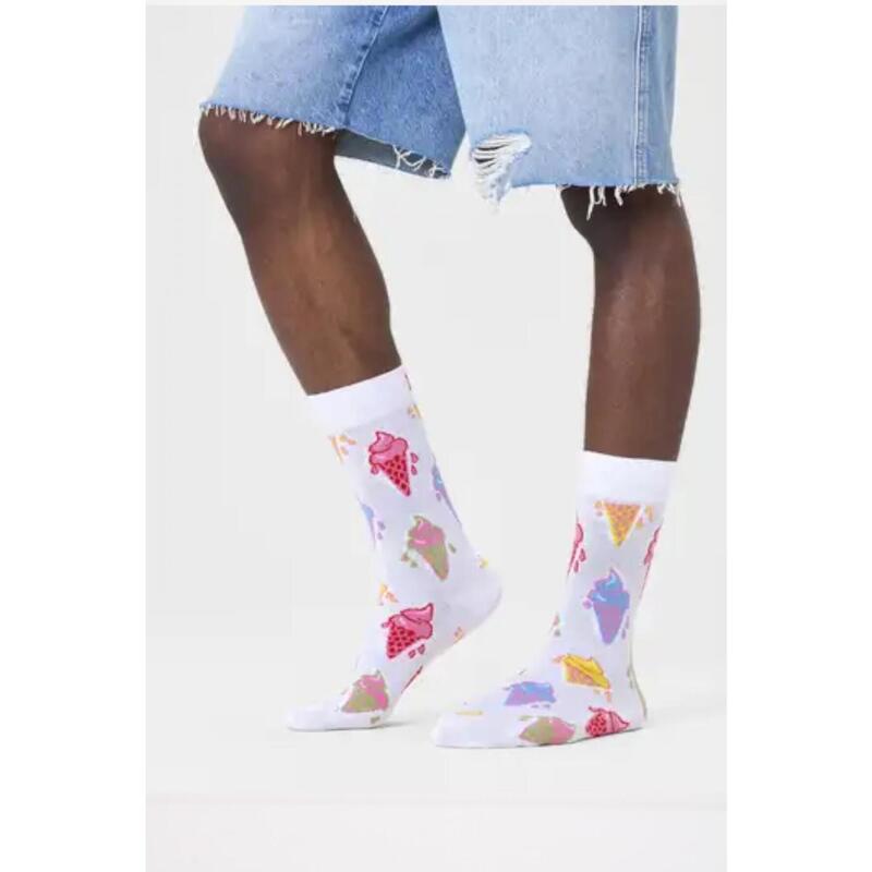 Calcetines Hombre Happy Socks Ice Cream Blanco