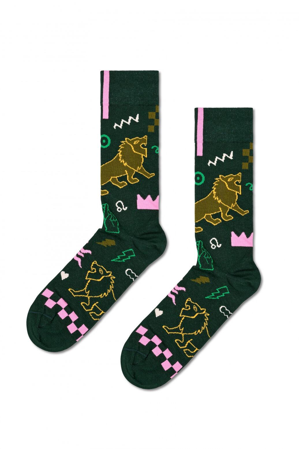 Meias Happy Socks Modelo Leo Sock Cor Verde 4/5