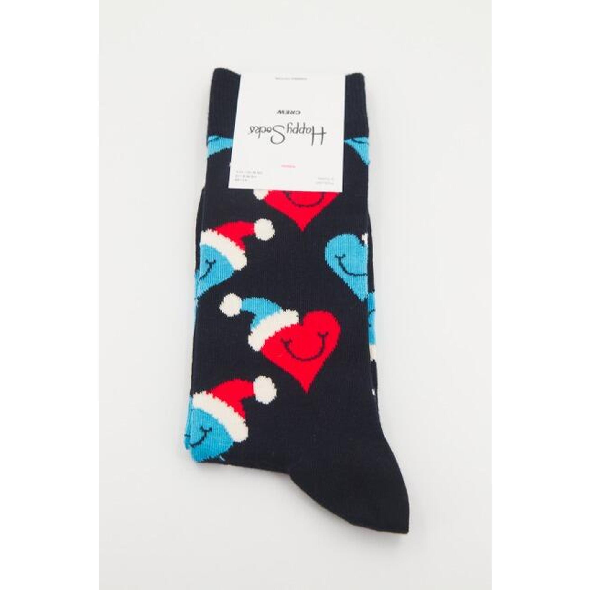 Calcetines Hombre Happy Socks Santa Love Smiley Multicolor