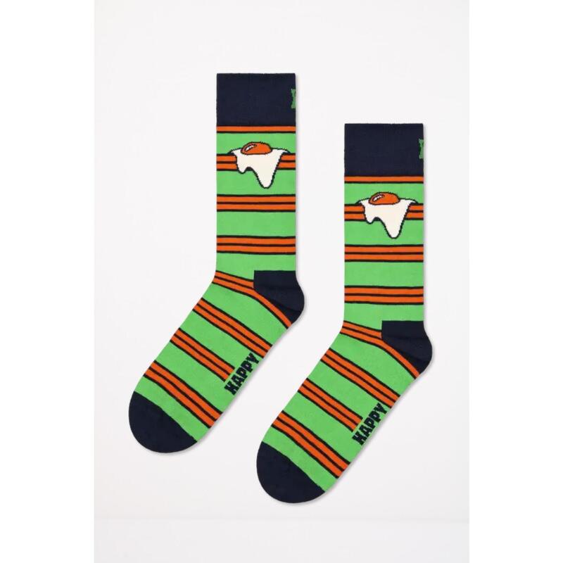 Calcetines Hombre Happy Socks Egg On Stripe Verde