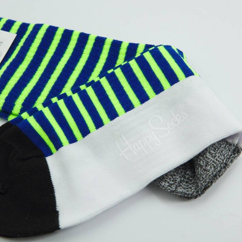 Calcetines Hombre Happy Socks Neon Stripe Thin Crew Multicolor