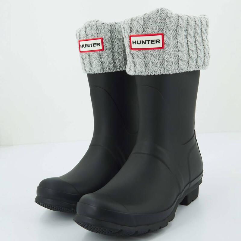 Calcetines Mujer Hunter Tall Mini Cable Gris