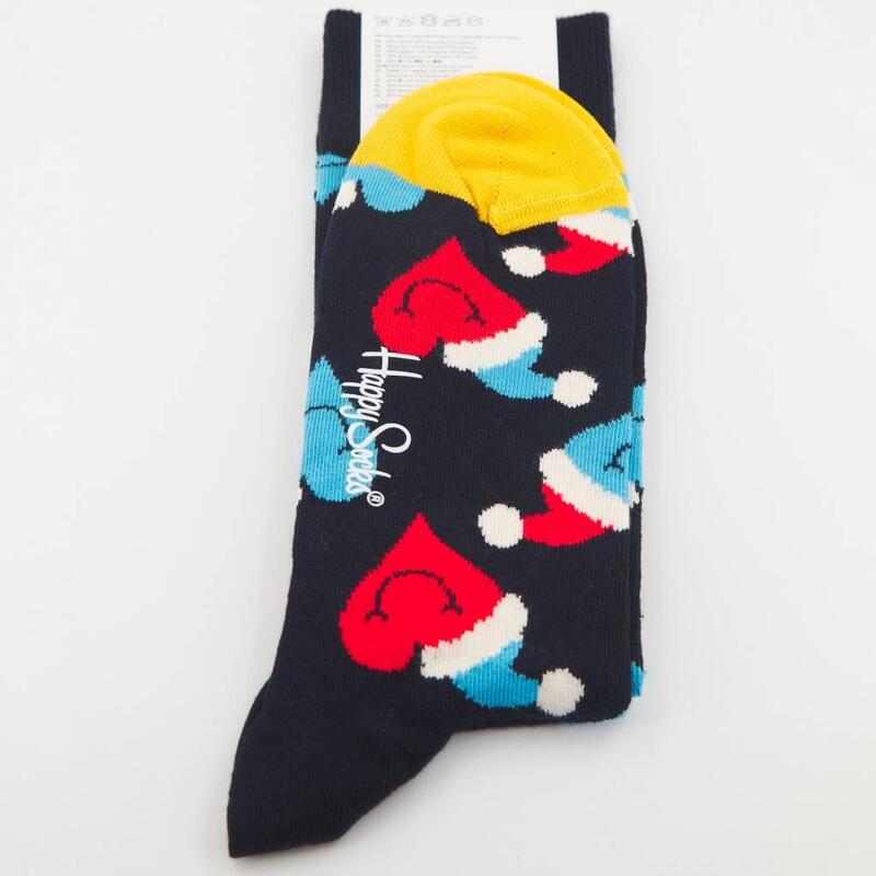 Calcetines Hombre Happy Socks Santa Love Smiley Multicolor