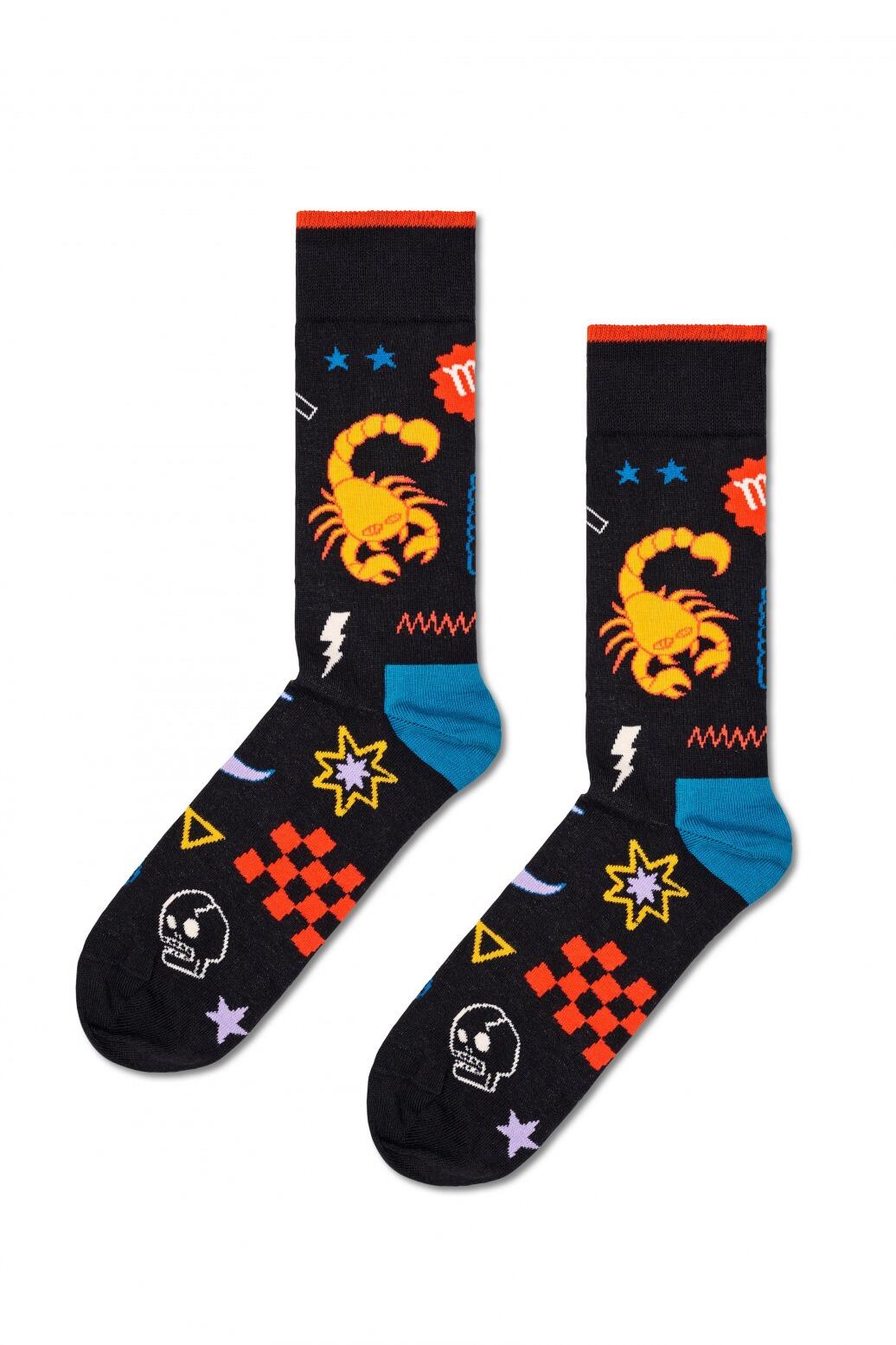 Meias para homem Meias Happy Socks Scorpio Sock Azul 4/5