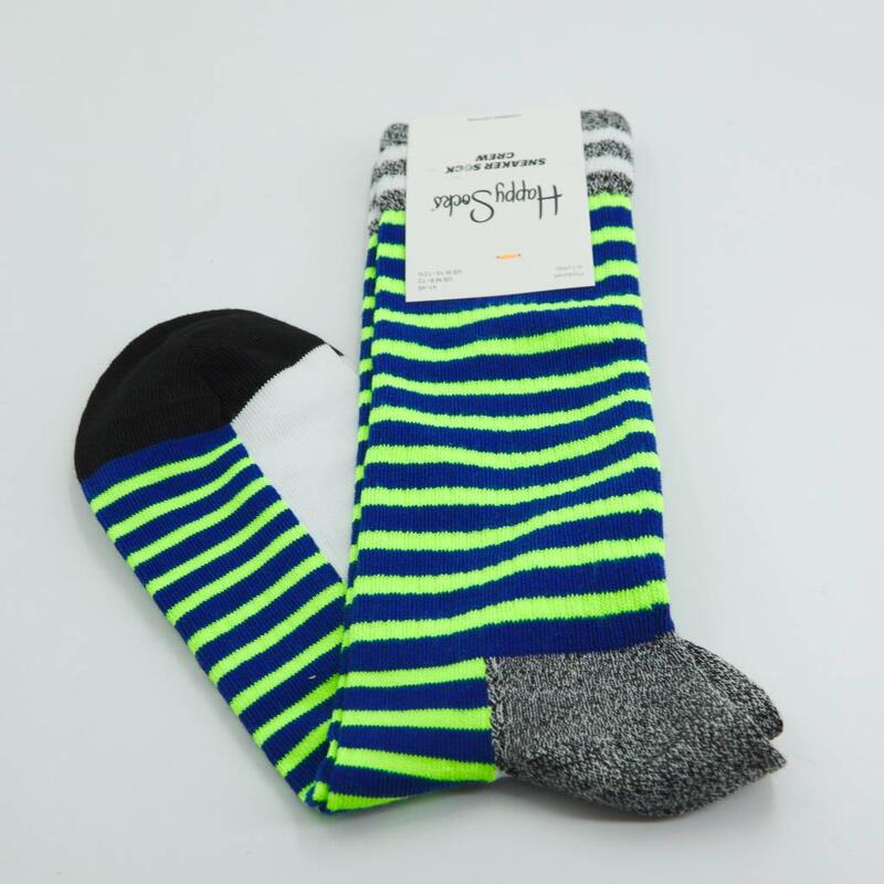 Calcetines Hombre Happy Socks Neon Stripe Thin Crew Multicolor