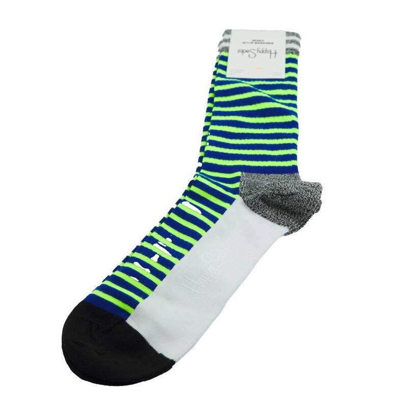 Calcetines Hombre Happy Socks Neon Stripe Thin Crew Multicolor