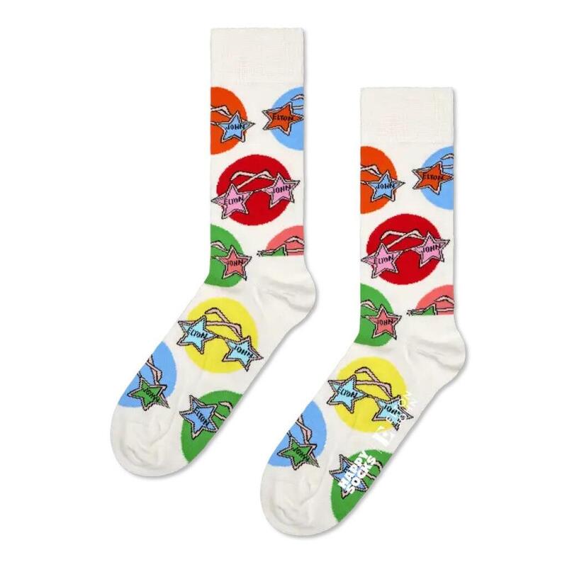 Calcetines Hombre Happy Socks Elton Glasses Blanco