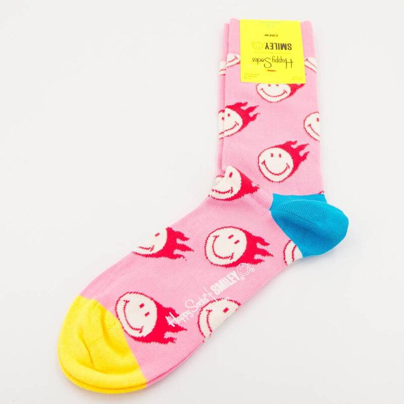 Calcetines Hombre Happy Socks Super Smailey Rosa