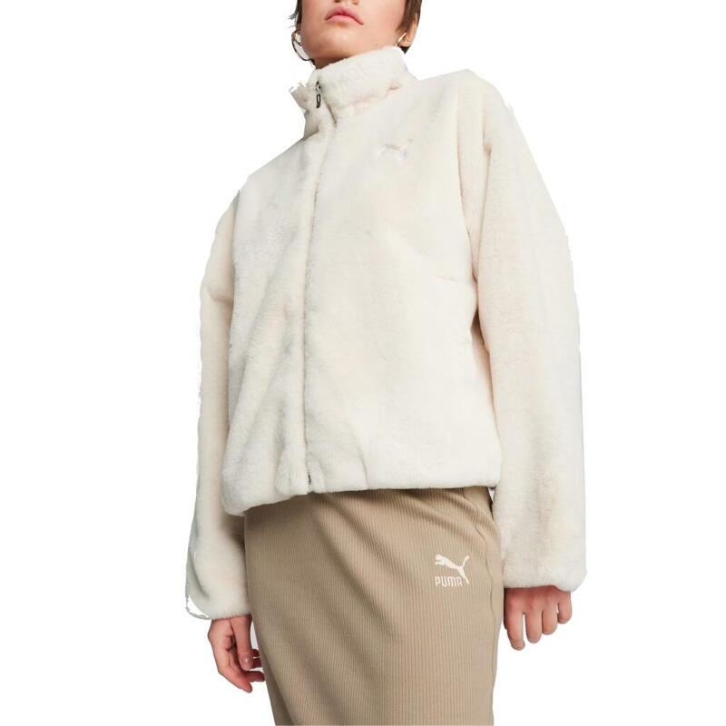 Chaqueta Mujer Puma Soft Fleece Jacket Alpine Snow Blanco