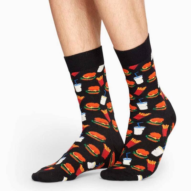 Calcetines Hombre Happy Socks Hamburger Sock Azul