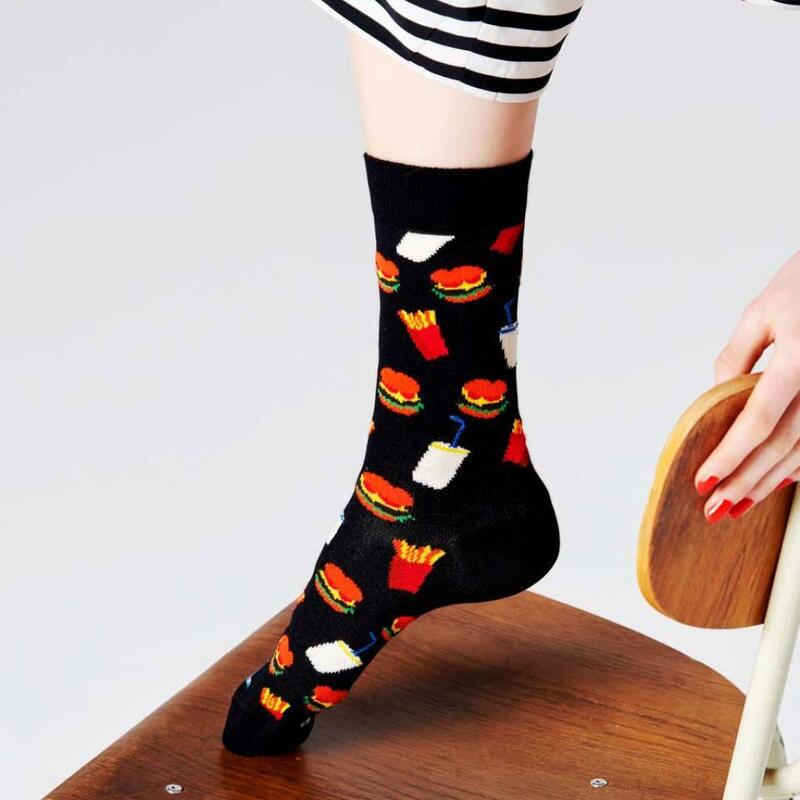 Calcetines Hombre Happy Socks Hamburger Sock Azul