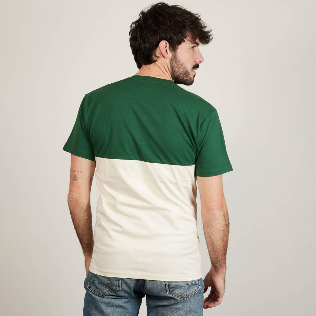 Camiseta Vans Modelo Colorblock Tee Cor Verde 4/5