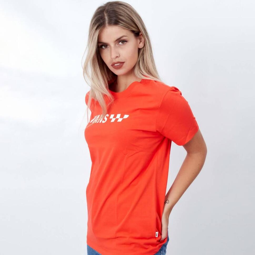 Koszulki Vans Model Brand Striper Bf Kolor Pomarańczowy