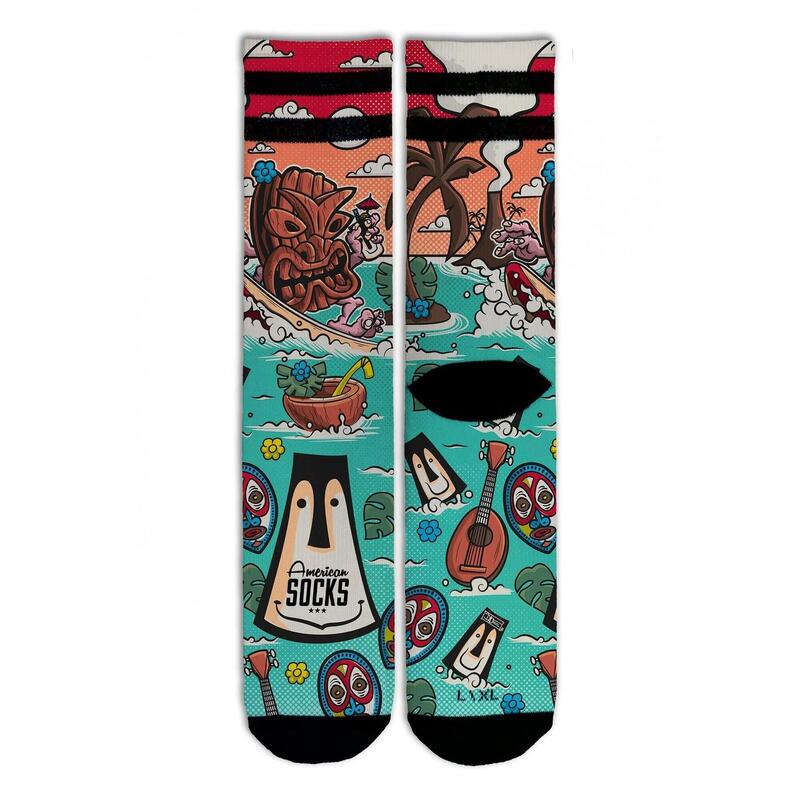 Calcetines Hombre American Socks Tiki Surf Multicolor