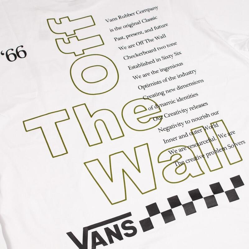 Camisetas Hombre Vans Posted Ss Blanco