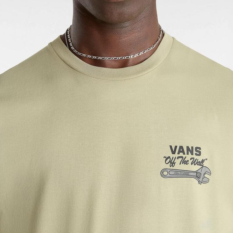 Camisetas Hombre Vans Wrenched Ss Verde