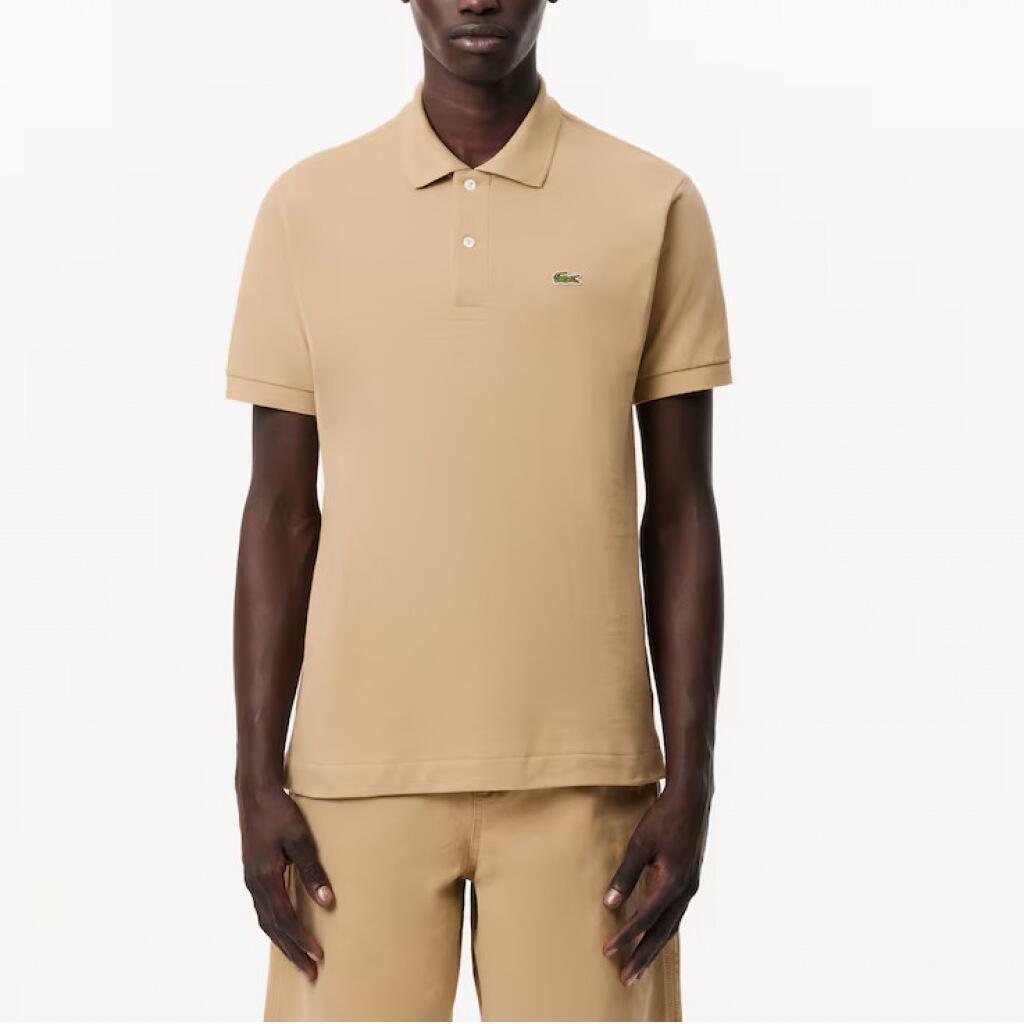 LACOSTE Lacoste Modello L1212 Short Sleeved Ribbed Collar S Colore Marrone
