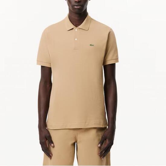 Lacoste Modèle L1212 Short Sleeved Ribbed Collar S Couleur Marron